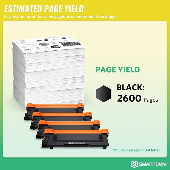 TN660 Compatible Toner Cartridge Replacement for Brother TN660 TN630 use for Brother DCP-L2500D L2305W HL-L2300D L2360DN MFC-L2680W L2705DW MFC L2740DW l2720DW Toner