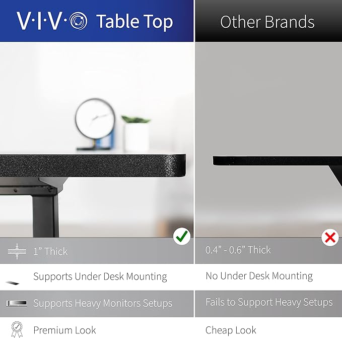 VIVO Electric 71 x 30 in Standing Desk, Memory Height Adjustment, 1B Series, Dark Walnut Top Black Frame, DESK-KIT-1B7D