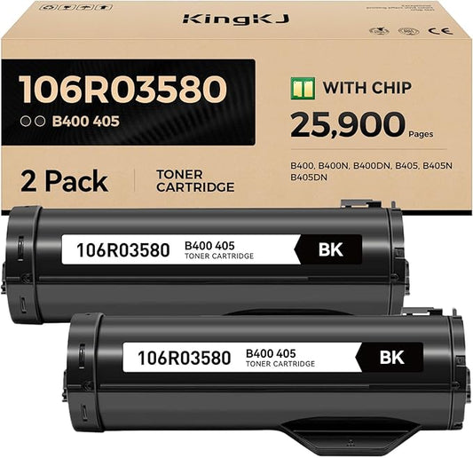 VersaLink B400 B405 Black Toner Cartridge 2-Pack Replacement for Xerox 106R03580 106R03582 106R03584 Toner Compatible with Xerox VersaLink B400 B400N B400DN B405 B405N B405DN Laser Printer Ink Copier