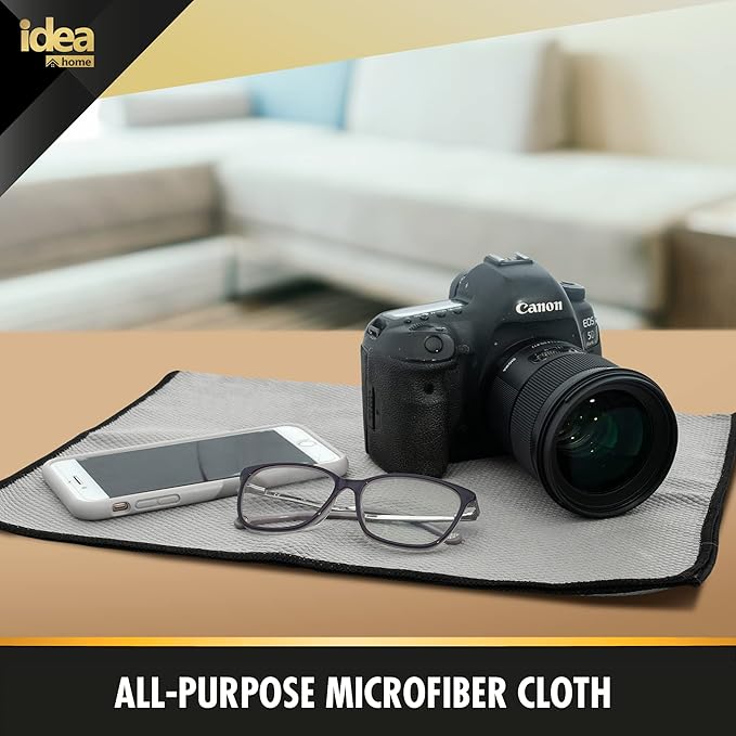 Idea Home Premium Microfiber Cleaning Cloth Ultra Absorbent Streak and Lint Free Fish Scale Large 16 x 24 Polishing Glass Drying Towel (2 Pack)