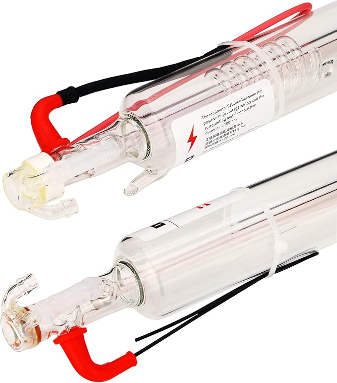 LD-Teemm CO2 Laser Tube, 100W CO2 Laser Tube with Coating 100 watt Length 1450mm Dia. 80mm, Wire Pre-connected for CO2 Laser Cutter Laser Engraving Cutting Machine