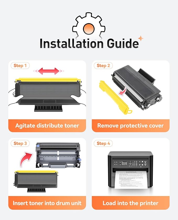 TN580 Toner Cartridge Black 2-Pack Compatible for Brother TN-580 HL-5370DW HL-5340D DCP-8060 DCP-8065DN 8085DN 8080DN HL-5240 5340D 5350DN 5370DW 5250DN MFC-8660DN 8480DN 8680DN 8690DW 8890DW Printer