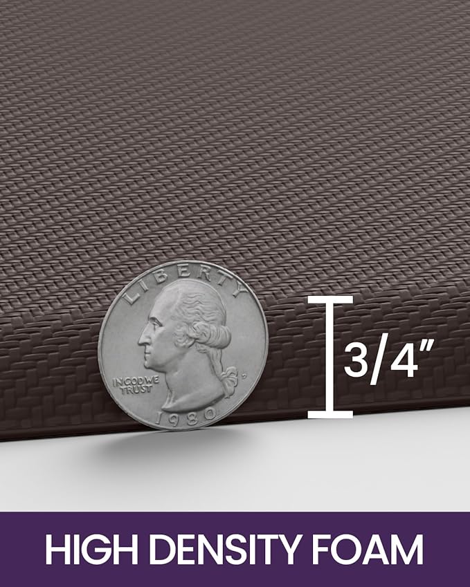 DEXI Kitchen Mat Cushioned Anti Fatigue, Non Slip Waterproof Comfort Standing Floor Rug for Kitchen, Office, Sink, Laundry, 48x20, Brown