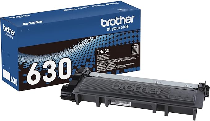 Brother Genuine Standard Yield Toner Cartridge, TN630, Replacement Black Toner, Page Yield Up To 1,200 Pages, Amazon Dash Replenishment Cartridge