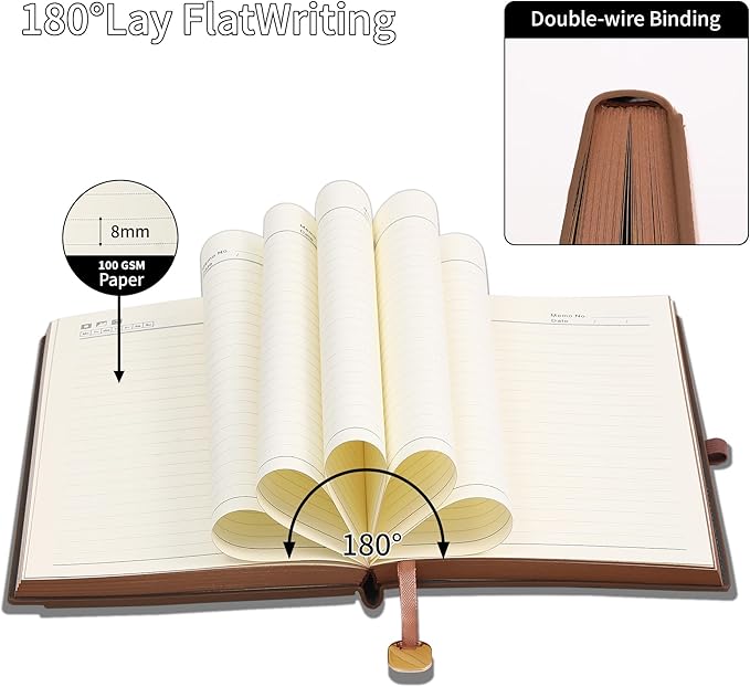 Textured Hardcover Lined Journal for Women Men Magnetic Buckle A5 Leather Journal Notebook with Gift Box 300 Pages 67 lb./100 gsm Paper College Ruled Journaling Notebook for Writing Work School Daily Diary