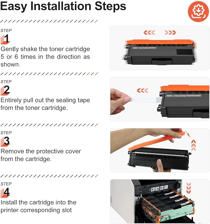v4ink TN-433 TN-431 Compatible Toner Cartridge Replacement for Brother TN433 TN431 TN433BK to use with Mfc-L8900Cdw Mfc-L8610Cdw Hl-L8260Cdw Hl-L8360Cdw Hl-L8360Cdwt Hl-L9310CDW (Color Set)