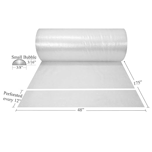uBoxes Bubble Cushioning 48" Wide x 175' feet - Small Bubbles - 3/16" Size