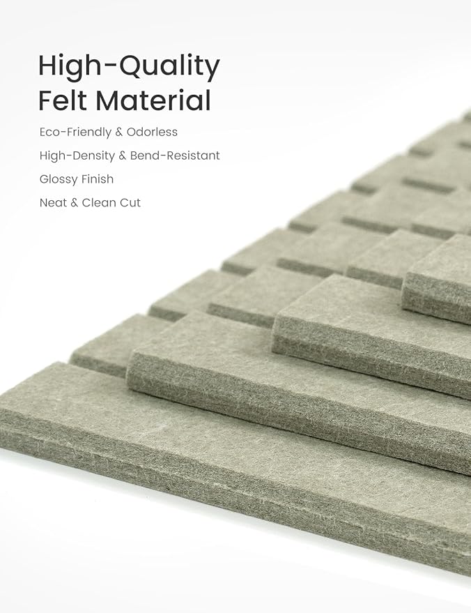 Bumusty Large Cork Board Alternative-36 x24 Felt Bulletin Board Tiles, with 30 Pushpins, 40 Adhesive Tabs, 6-Pack Slat Wall Paneling, Cork Boards for Office Push Pin Board Felt Board-Sage