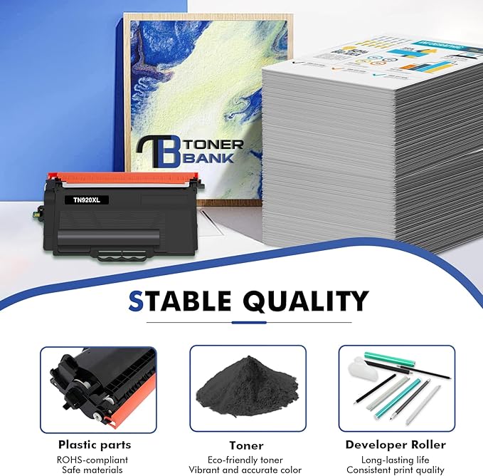 Toner Bank TN920XL TN920 Toner Cartridge HL-L6210DW Compatible for Brother TN920 TN920XL TN-920XL TN920XXL for Brother HL-L6210DWT HL-L5210DN HL-L5210DW HL-L5210DWT High Yield Printer 2 Pack