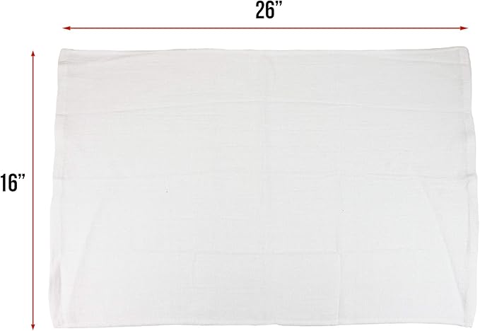 Arkwright Surgical Huck Towels - (Bulk Case of 120) Lint Free & Highly Absorbent Pre-Treated Cotton Cleaning Cloths, Perfect for Medical, Auto Detailing, Window, and Shop, 16 x 26 in, White