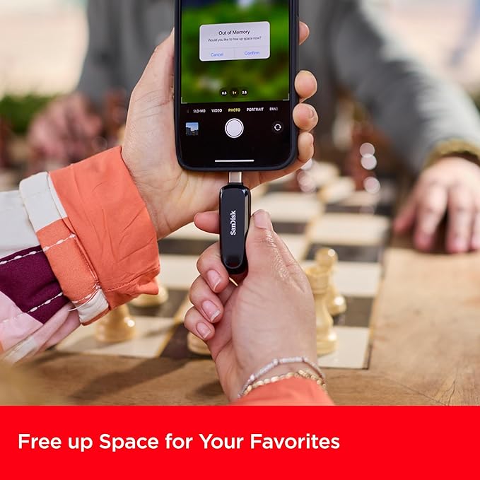 SanDisk 512GB Phone Drive - The 2-in-1 USB for Smartphones, Tablets, and Computers - Thumb Drive with USB Type-C and Type-A Connectors, Nasturtium Orange - SDDDC6-512G-G46NO