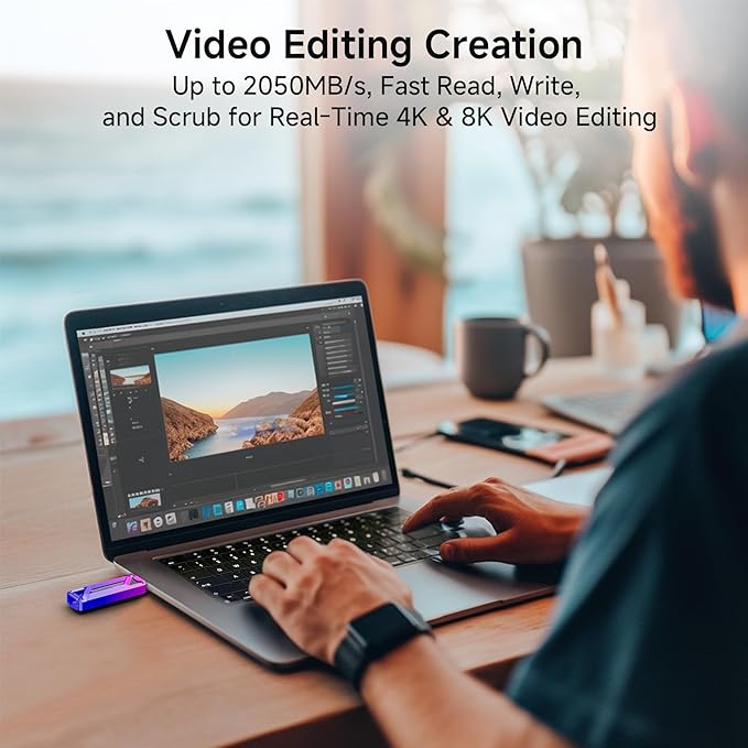 Flash Drive 2TB, Up to 2050MB/s USB 3.2 Gen2×2, USB Drive with USB A + Type C, 2-in-1 USB Memory Stick Thumb Drive for iPhone/Android/Windows/MacPC/Laptops, FF958