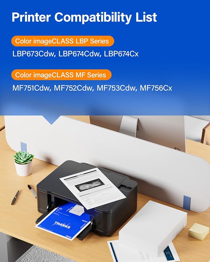 069 069H Toner Cartridge Set High Capacity 4-Pack Compatible for Canon 069H 069 for Color imageclass MF753Cdw MF751Cdw LBP674Cdw LBP674C MF750C LBP673Cdw LBP674Cx MF752Cdw MF756Cx Printers lnk Black