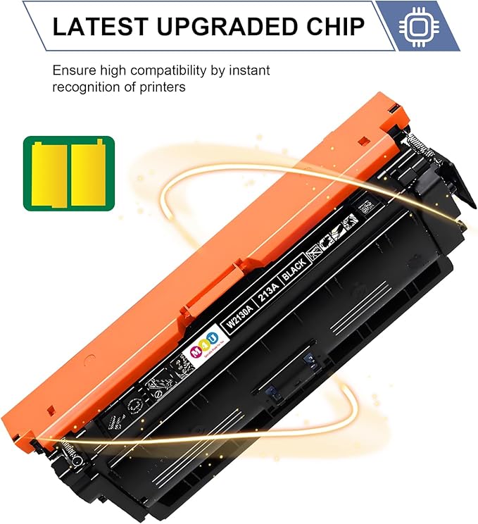 213A Black Toner Cartridge W2130A(with Chip) Compatible with 213A Toner Cartridges for Enterprise 5700dn 6700dn 6701dn, MFP 5800 6800, Flow MFP 5800 6800(1Pack, Black)