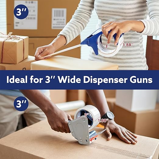 Clear Packing Tape (2 Rolls), Heavy Duty Packaging Tape for Shipping Packaging Moving Sealing, 2 inches Wide, 65 Yards Per Roll