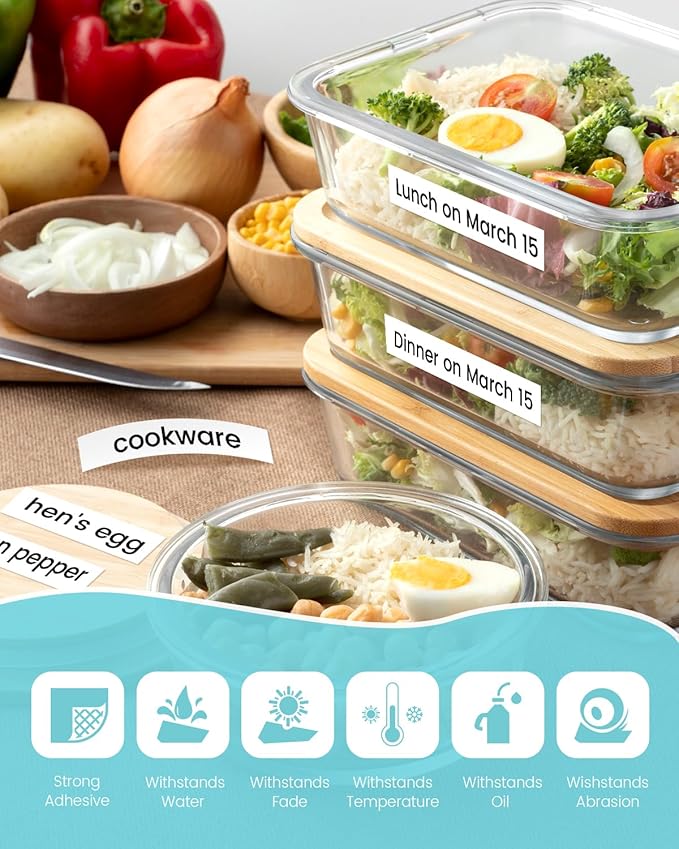 Replacement for P Touch Label Tape 12mm 0.47 Laminated White TZe-231 Compatible with Brother Label Maker Refills TZe231 TZ231 for PT-D200 PT-D210 H110 1280 2030, ½”(0.47”) x 26.2 ft. (8m), 20-Pack