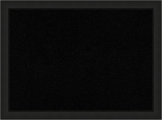 Amanti Art Black Cork Board for Wall, 23x31 Vision Board with Black Wood Frame, Medium Corkboard Office Decor for Home Organization, Casual Corkboard Pinboard to Display Items for Home Organization