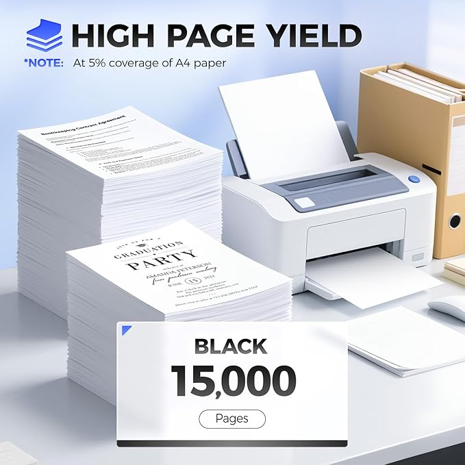 X463X11G Toner Cartridge Black 1-Pack High Yield with Chip Replacement for Lexmark X463X X463X11G Toner Cartridges Compatible with Lexmark X463 X463de X464 X464de X466 X466de X466dte X466dwe Printers