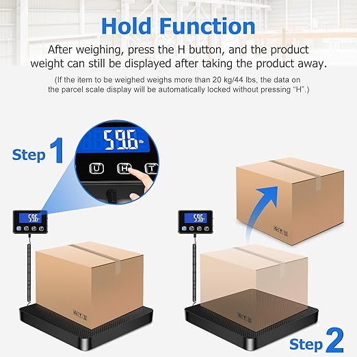 Shipping Scale, 440 lbs/0.35oz High Accurate Digital Postal Scale with Hold/Tare Function, Postage Scale for Packages, Luggage, Small Business, Home Use, Battery & Charging Cable Include