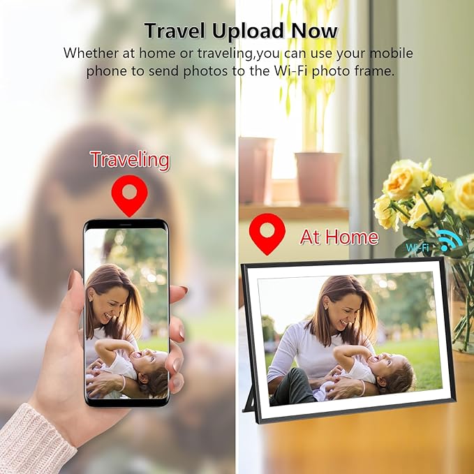 SSAWIFIFRAME Digital Picture Frame,32GB FHD IPS Touch Screen,Large 15.6 inch WiFi Smart Photo Frame,Share Photos/Videos Instantly via Free APP,Suitable for Birthdays and Christmas