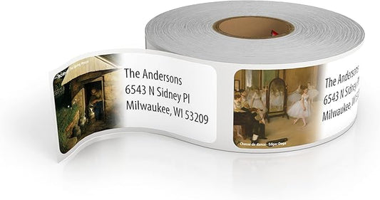 Customized Personalized Address Labels - Made in The USA by Kenco (Famous Art, 500 Labels)