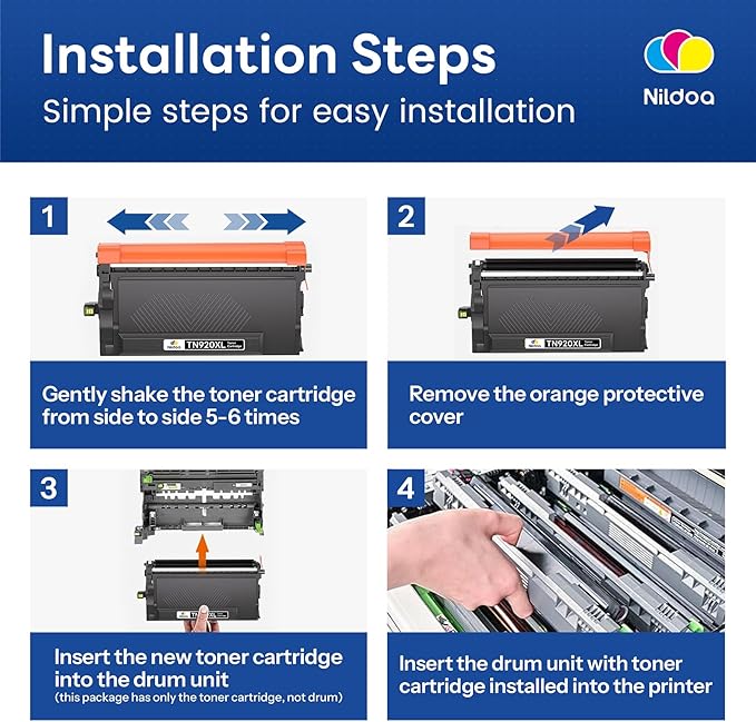 TN920XL Toner Cartridge 2 Pack Replacement for Brother TN920XL TN-920XL HL-L5210DW HL-L6210DW MFC-L6810DW Printer Ink Black High Yield with Chip, TN920XL2PK