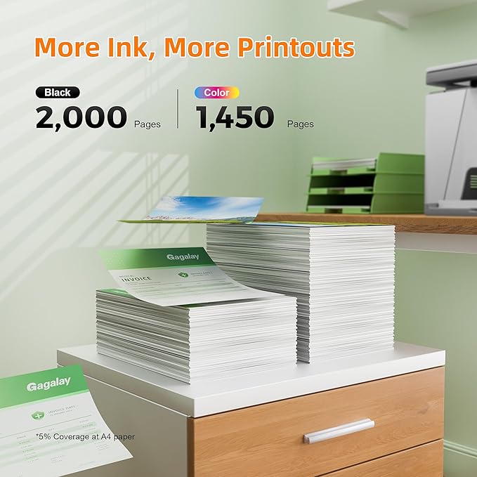 952XL Ink Cartridges Combo Pack (4-Pack) | Works with OfficeJet 8702 8710 Pro 7740, 8210, 8700 Series Replacement for HP 952XL Ink Cartridges Combo Pack HP952 952 XL Black Cyan Magenta Yellow| N9K28AN