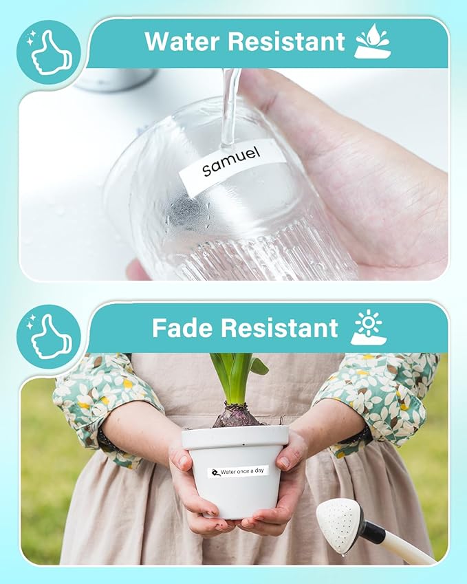 Label Maker Refill for PT-2040 D410 D400 1880 1290 H103w H110bp Compatible with Brother P touch Label Tape TZe-231 TZe231 TZ 12mm 0.47 Inch Laminated Black on White Ptouch Edge Tape 1/2"x 26.2', 10PK