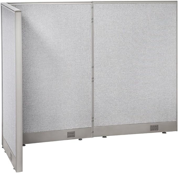 GOF Freestanding L Shaped Office Partition, Large Fabric Room Divider Panel, 30" D x 60" W x 48" H