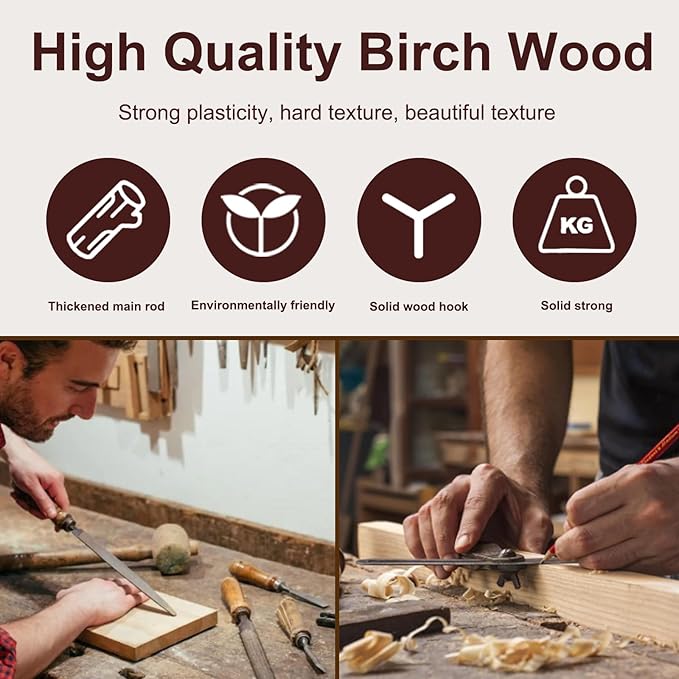 Solid Wood Coat Rack – 73" Freestanding Coat Racks Stand with 14 Hooks & Stable Base, Adjustable Height Modern Wooden Hall Tree for Entryway, Bedroom, Office, Home (Mahogany Triangle)