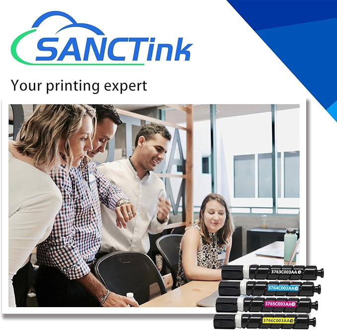 GPR61 GPR-61 Toner Cartridge Compatible for Canon 3763C003AA 3764C003AA 3765C003AA 3766C003AA for Canon Imagerunner Advance dx C5840i C5860i C5870i Laser Printer (BK/C/M/Y,4-Pack)