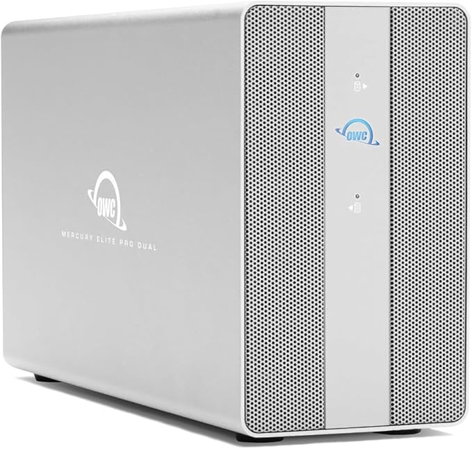 OWC 8TB SSD Mercury Elite Pro Dual USB-C/Thunderbolt 3 External Raid Storage Enclosure with 3Port HUB for Mac and PC