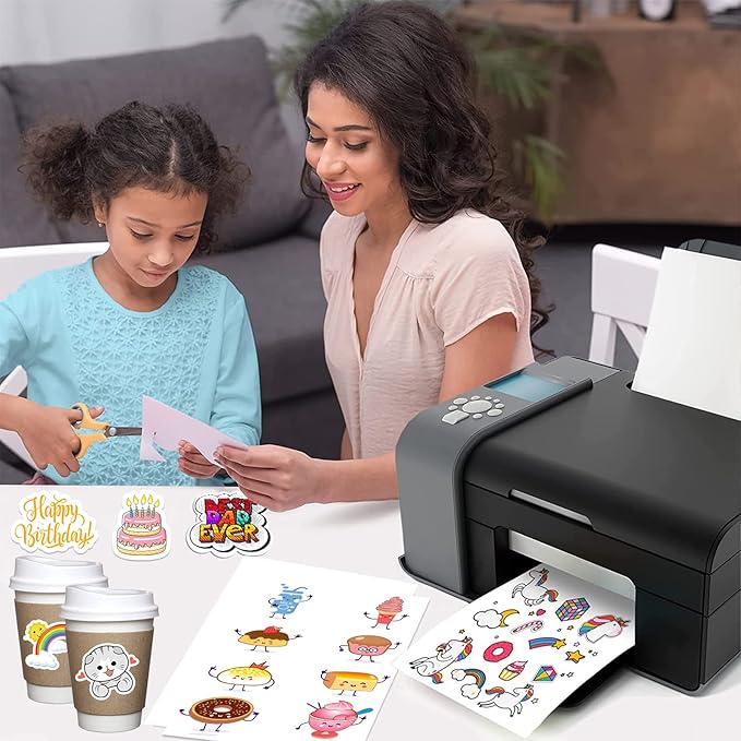 1000 Rounded Corner Half Sheet Labels, Self Adhesive Shipping Label for Laser and Ink Jet Printers, White Blank, 2 Labels Per Sheet (500 Sheet)