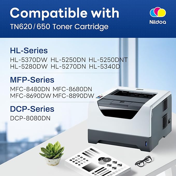 TN650 TN-650 Toner Cartridge Black 2 Pack Replacement for Brother TN-650 TN650 MFC-8690DW MFC-8480DN MFC-8890DW Printer Toner