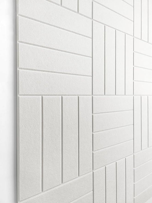 Large Cork Board Alternative - 12-Pack Felt Wall Tiles with Safe Removable Adhesive Tabs, Cork Wall Tiles Bulletin Board Home Office Essentials - Warm White