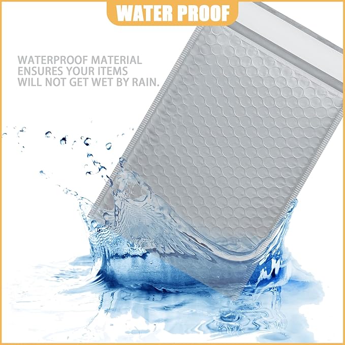 12.5in x 18in Bubble Mailer, Gray Poly Mailer, Padded Envelope, Shipping Envelope, Waterproof, Self-Sealing, For Small Business, Shipping, Mailing, Boutique Packaging(25PCS)