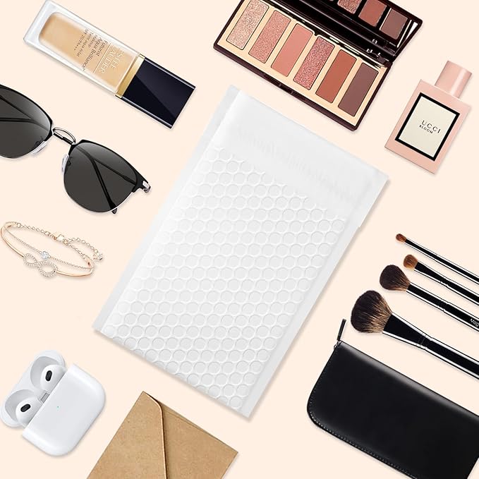 Bubble Mailers 3.5x5 inch 40Pack White Bubble Mailers Self-Seal Padded Mailing Envelopes Bubble Opaque Padded Mailer for Small Businesses to Package and Mail Jewelry Cosmetics#0000