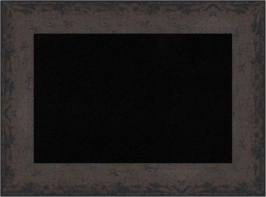 Amanti Art Black Cork Board for Wall, 17x23 Vision Board with Black Wood Frame, Small Corkboard Office Decor for Home Organization, Modern Corkboard Pinboard to Display Items for Home Organization in