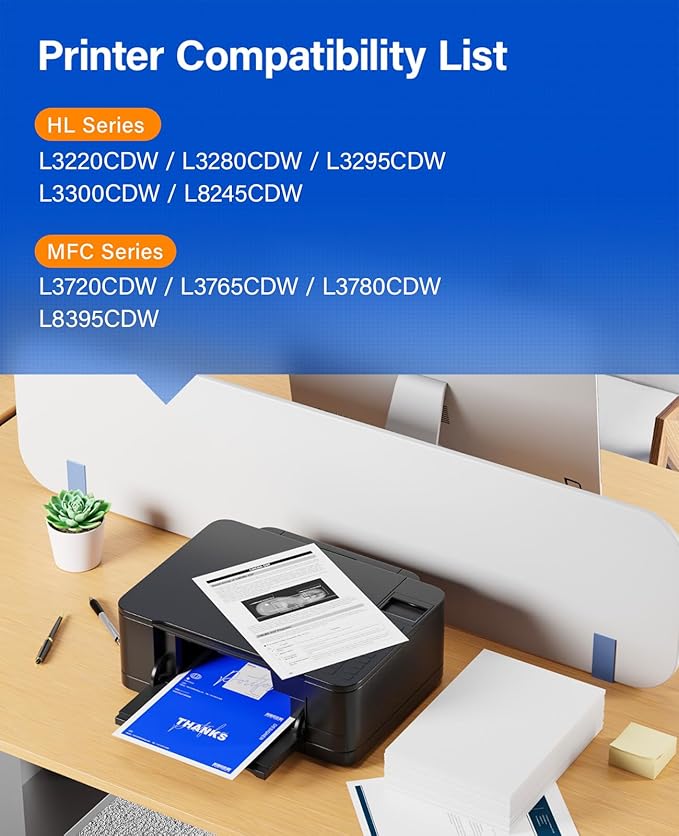 DR229CL Drum Unit (Not Toner)4-Pack Replacement Compatible for Brother DR-229CL Imaging Drum MFC-L3720CDW MFC-L3780CDW HL-L3220CDW HL-L3280CDW HL-L3300CDW HL-L3295CDW L8245CDW MFC-L8395CDW Printer Set