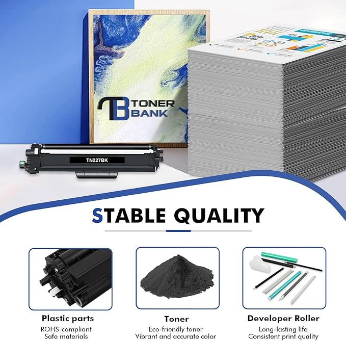 TN227BK TN-227BK TN227 Black MFC-L3770CDW Toner Cartridge Replacement for Brother TN227 TN227BK TN-223BK TN223BK for MFC-L3770CDW HL-L3290CDW HL-L3230CDW MFC-L3750CDW L3710CW L3210CW Printer (2 Pack)