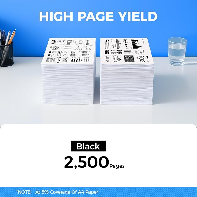 KingKJ B1260 B1265 Black Toner Cartridge 2-Pack High-Yield Replacement for Dell 1260 1265 331-7328 Toner Compatible for Dell B1260 B1260DN B1265DN B1265DFW B1265DNF Laser Printer Ink All-in-One Copier