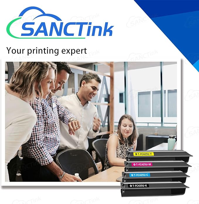 TFC425U T-FC425U T-FC425U-K T-FC425U-C T-FC425U-M T-FC425U-Y Toner Cartridge Compatible for Toshiba E-studio 2020AC 2520AC 2525AC 3025AC 3525ACG 4525AC 4525ACG 5525AC 5525ACG 6525AC 6525ACGV Printer