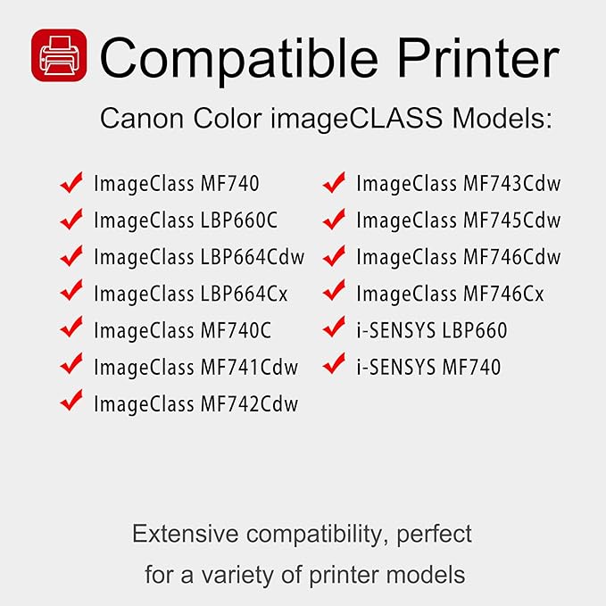 1 Pack 055H 3018C001 Magenta Whit chip Toner Cartridge: Compatible CRG 055H 3018C001 Replacement for Canon Color ImageClass MF740 LBP660C LBP664Cdw MF740C MF745Cdw i-SENSYS LBP660 MF740 Printer