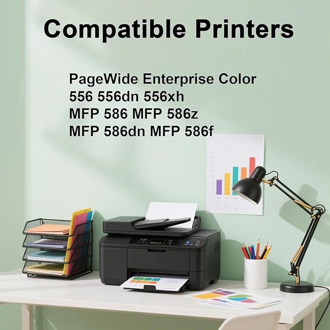 Remanufactured 981X 981 High Yield Ink Cartridge Works for PageWide Enterprise Color 556 556dn 556xh MFP 586 MFP 586z MFP 586dn MFP 586f Printer