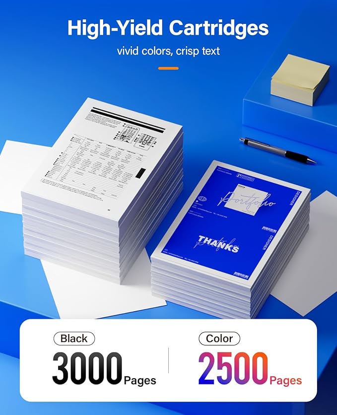 6500 6505 Toner Cartridge Set 4-Pack High Capacity 106R01597 106R01594 106R01595 106R01596 Replacement for Xerox Phaser 6500 6500N 6500DN WorkCentre 6505 6505N 6505DN Printer Black Cyan Magenta Yellow