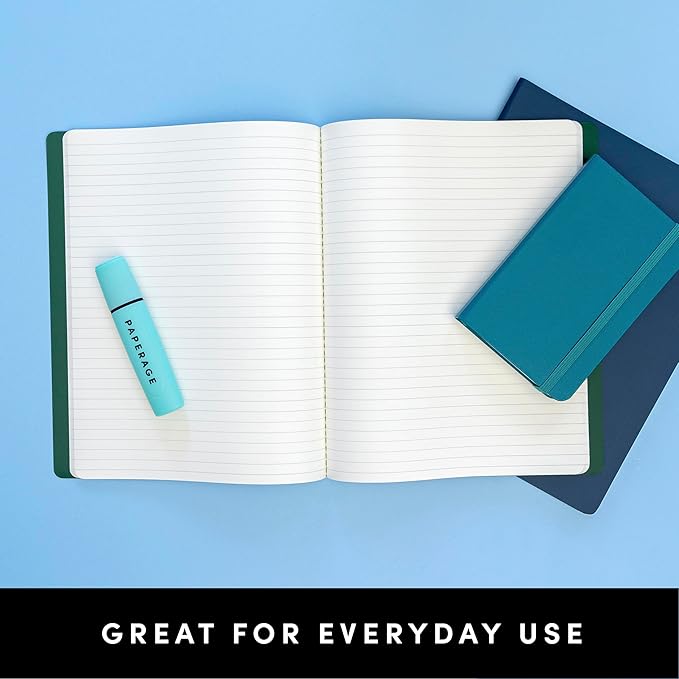 PAPERAGE Soft Cover Lined Journal Notebook, 2 Pack, (Lavender), 100 Pages, Large 7.5 inches x 9.5 inches, College Ruled, Ideal for Note Taking & Travel Journal