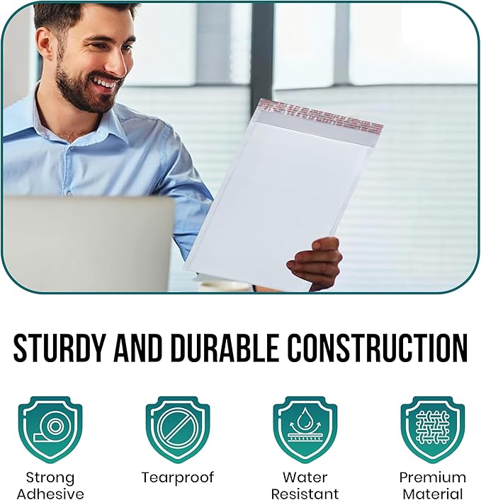 Levex - #5 10.5" x 16" [100 Pack] Poly Bubble Mailers, Padded Envelope Mailers, Packing Envelope & Mailing Bags for Shipping