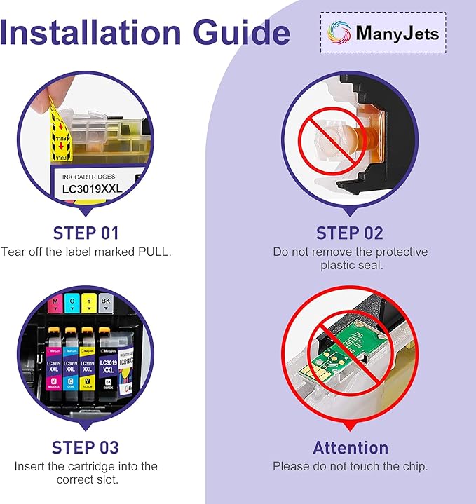 LC3019XXL Compatible Ink Cartridge Replacement for Brother LC3019 LC3019XXL LC3017 Work with Brother MFC-J5330DW MFC-J6930DW MFC-J6530DW MFC-J5335DW MFC-J6730DW Printer (2C,2M,2Y,6-Pack)