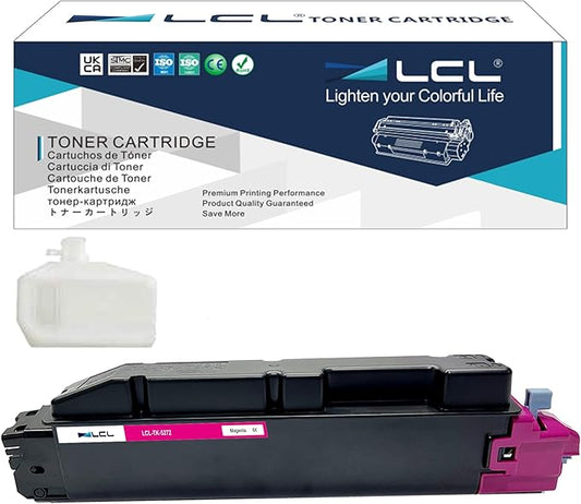 LCL Compatible Toner Cartridge Replacement for Kyocera TK5272 TK-5272 TK5272M TK-5272M 1T02TVBUS0 for Kyocera ECOSYS M6230cidn M6235cidn M6630cidn M6635cidn P6230cdn Printer (1-Pack Magenta)