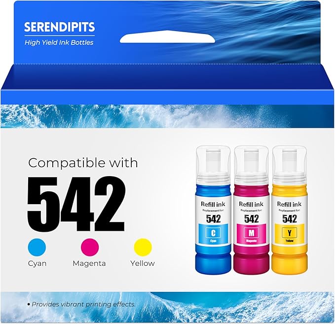 542 Color Ink Refill Bottles ET-5850 ET-5150 ET-5170 for ET-5800 ET-16600 ET-5180 ET-5880 ET5150 Printer